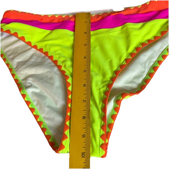 Sexy body 2-piece Color Block ,High Cut,Mid Waisted,Bandeau Adjustable Straps M - Picture 6 of 14